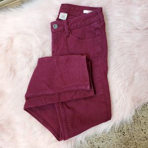 Arizona Jeans Burgundy Super Skinny Jeans